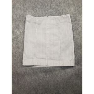 Women's Free People White & Black Pinstripe Mini Skirt Size 0 Stretchy